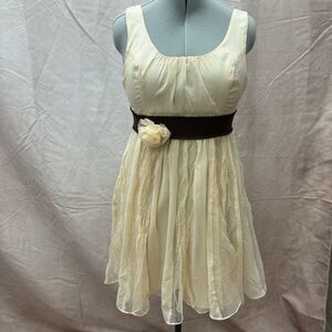 Ryu Tan A-Line Sundress Scoop Neck Sleeveless